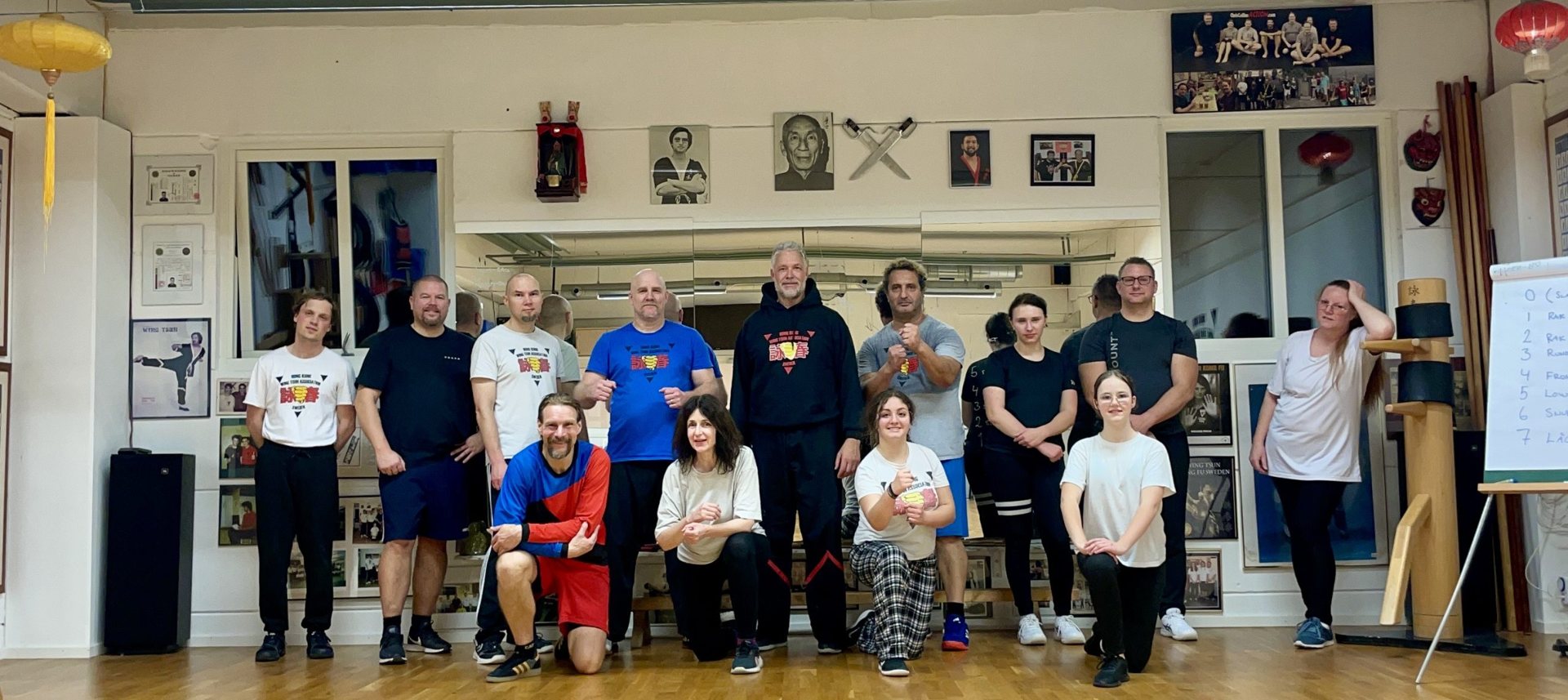 Träningsgruppen i Wing Tsun Falköpings kwoon
